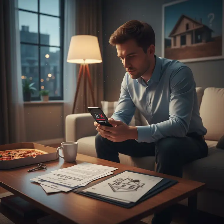 Młody pracownik w nowej pracy omawia z doradcą bankowym dokumenty i zdolność kredytową po zmianie pracy, analizując raporty i zaświadczenia