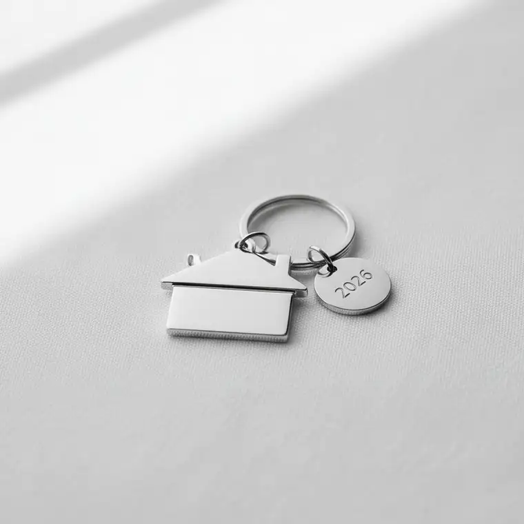 Młoda para analizuje koszty ubezpieczenia kredytu hipotecznego 400 tys. zł na tle mieszkania, planując wydatki i budżet domowy na 2026 rok