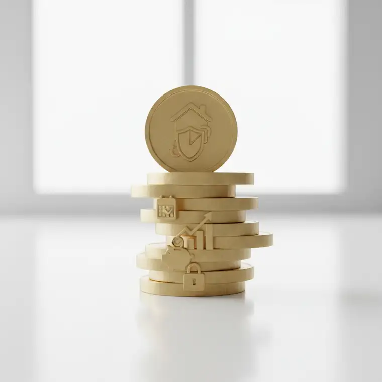 Para analizująca wcześniejszą spłatę kredytu hipotecznego z ubezpieczeniem, przeglądająca dokumenty kredytowe i wyliczająca oszczędności na odsetkach