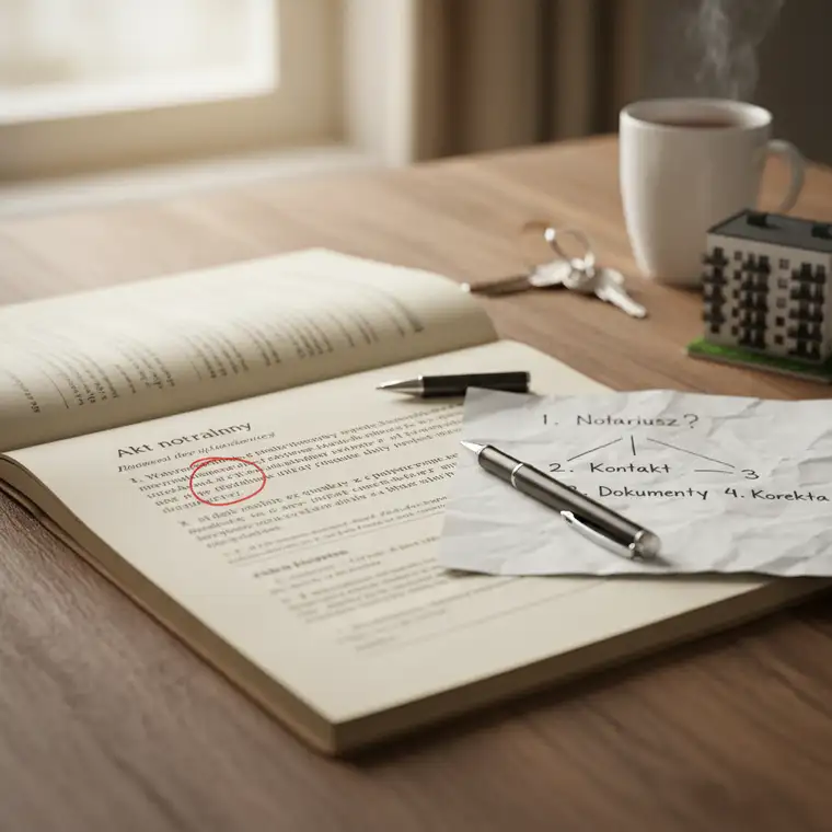 Jak skutecznie naprawić błąd w akcie notarialnym mieszkania od dewelopera