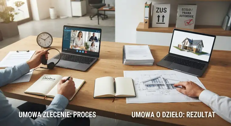 Umowa o dzieło wymaga osiągnięcia konkretnego rezultatu, a umowa zlecenie starannego działania. Sprawdź, którą wybrać