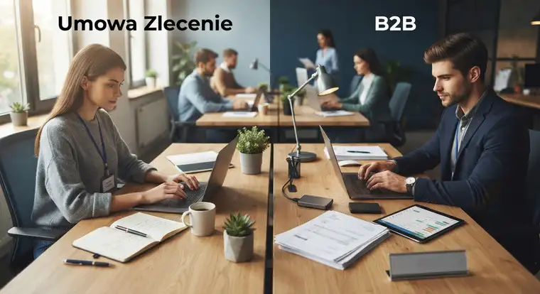 Wybór między umową B2B a umową zlecenie: analiza składek ZUS, podatków i ryzyka przed podjęciem decyzji o formie zatrudnienia